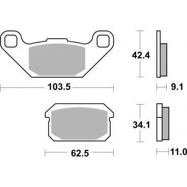 Plaquettes de frein moto SBS Off Road Sinter 848SI