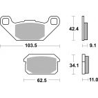 Plaquettes de frein moto SBS Off Road Sinter 848SI Plaquettes de frein moto SBS Off Road Sinter 848SI