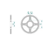 AFAM COURONNE ACIER au pas de 520 pour HONDA/KTM AFA10221