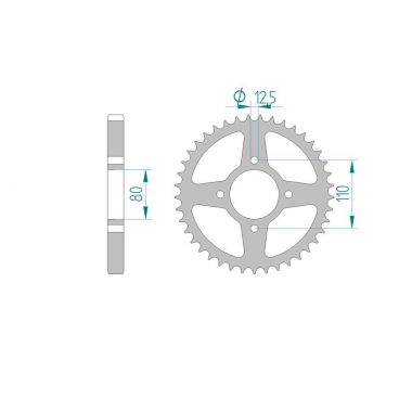 AFAM COURONNE ACIER au pas de 630 pour HONDA AFA10604