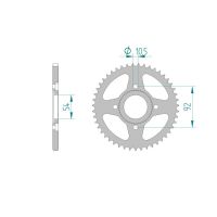 AFAM COURONNE ACIER au pas de 420 pour MBK/YAMAHA AFA12112