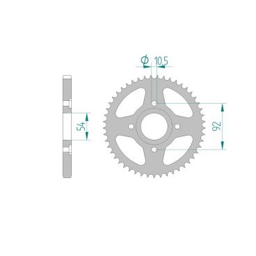 AFAM COURONNE ACIER au pas de 428 pour YAMAHA AFA12202