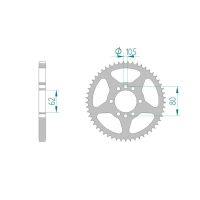 AFAM COURONNE ACIER au pas de 428 pour YAMAHA AFA12204