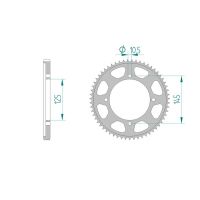 AFAM COURONNE ACIER au pas de 428 pour YAMAHA AFA12221