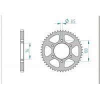 AFAM COURONNE ACIER au pas de 428 pour YAMAHA AFA12227
