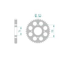 AFAM COURONNE ACIER au pas de 530 pour YAMAHA AFA12401