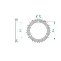 AFAM COURONNE ACIER au pas de 530 pour YAMAHA AFA12503