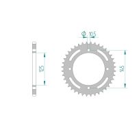 AFAM COURONNE ACIER au pas de 520 N.A. pour MZ/YAMAHA AFA12505
