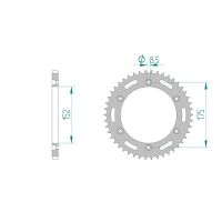 AFAM COURONNE ACIER au pas de 520 pour YAMAHA AFA12508