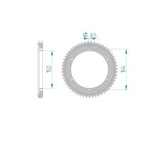 AFAM COURONNE ACIER au pas de 428 pour YAMAHA AFA12512