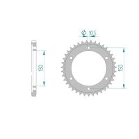 AFAM COURONNE ACIER au pas de 525 pour YAMAHA AFA12606
