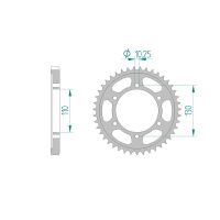 AFAM COURONNE ACIER au pas de 530 pour SUZUKI/YAMAHA AFA12813