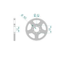 AFAM COURONNE ACIER au pas de 420 pour KAWASAKI/SUZUKI AFA14100