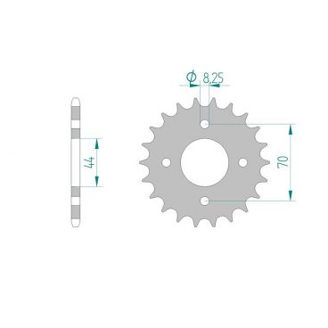 AFAM COURONNE ACIER au pas de 520 pour KAWASAKI/SUZUKI AFA14110