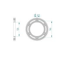AFAM COURONNE ACIER au pas de 428 pour SUZUKI AFA14207