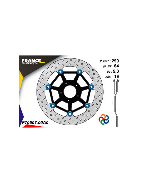 Kit Freinage FRANCE EQUIPEMENT - AP RACING Composé de 2 Disques