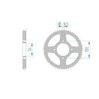 AFAM COURONNE ACIER au pas de 428 pour SUZUKI AFA14214