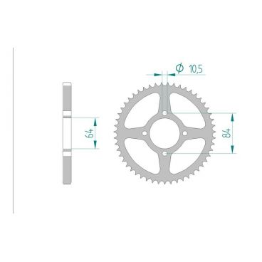 AFAM COURONNE ACIER au pas de 428 pour SUZUKI AFA14215