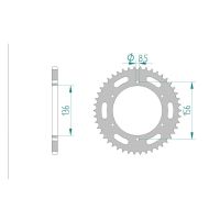 AFAM COURONNE ACIER au pas de 520 pour DERBI/SUZUKI AFA14303