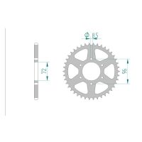 AFAM COURONNE ACIER au pas de 520 pour SUZUKI AFA14304