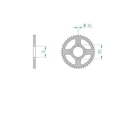 AFAM COURONNE ACIER au pas de 520 pour SUZUKI AFA14313