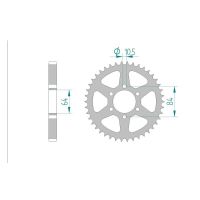 AFAM COURONNE ACIER au pas de 530 pour SUZUKI AFA14400