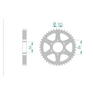 AFAM COURONNE ACIER au pas de 530 pour SUZUKI AFA14400