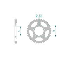 AFAM COURONNE ACIER au pas de 525 pour SUZUKI AFA14404