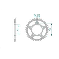AFAM COURONNE ACIER au pas de 520 pour SUZUKI AFA14405