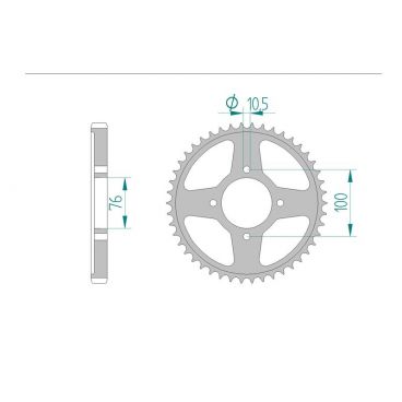 AFAM COURONNE ACIER au pas de 530 pour SUZUKI AFA14500