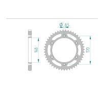 AFAM COURONNE ACIER au pas de 525 pour SUZUKI AFA14603