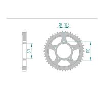 AFAM COURONNE ACIER au pas de 532 pour SUZUKI AFA14900