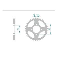 AFAM COURONNE ACIER au pas de 530 pour KAWASAKI AFA16400