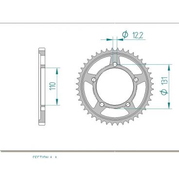 AFAM COURONNE ACIER au pas de 525 pour BMW AFA164800