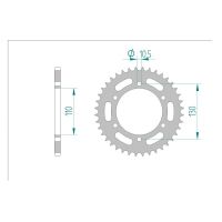 AFAM COURONNE ACIER au pas de 520 pour KAWASAKI AFA16500