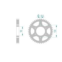 AFAM COURONNE ACIER au pas de 630 pour KAWASAKI AFA16700