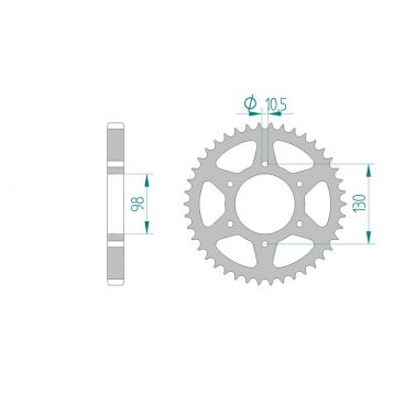 AFAM COURONNE ACIER au pas de 630 pour KAWASAKI AFA16700