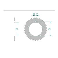 AFAM COURONNE ACIER au pas de 415 pour APRILIA/GILERA AFA35101