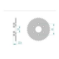 AFAM COURONNE ACIER au pas de 415 pour APRILIA AFA35102