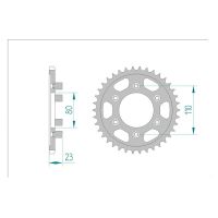 AFAM COURONNE ACIER au pas de 520 pour APRILIA AFA35200