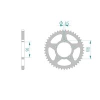 AFAM COURONNE ACIER au pas de 520 pour APRILIA/MZ AFA35303