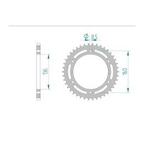 AFAM COURONNE ACIER au pas de 520 pour APRILIA/BETA/BMW/GILERA AFA35304