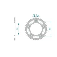 AFAM COURONNE ACIER au pas de 520 pour APRILIA AFA35306