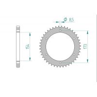 AFAM COURONNE ACIER au pas de 525 pour APRILIA AFA35803