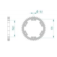 AFAM COURONNE ACIER au pas de 525 pour APRILIA AFA35804