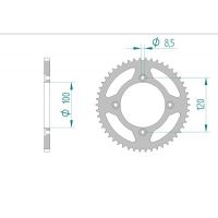 AFAM COURONNE ACIER au pas de 420 pour BETA AFA38101