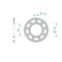 AFAM COURONNE ACIER au pas de 420 pour BULTACO/DERBI/GILERA AFA41100