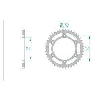 AFAM COURONNE ACIER au pas de 520 pour CAGIVA AFA44202