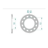 AFAM COURONNE ACIER au pas de 520 pour CAGIVA AFA44500