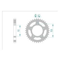 AFAM COURONNE ACIER au pas de 530 pour DUCATI AFA50600